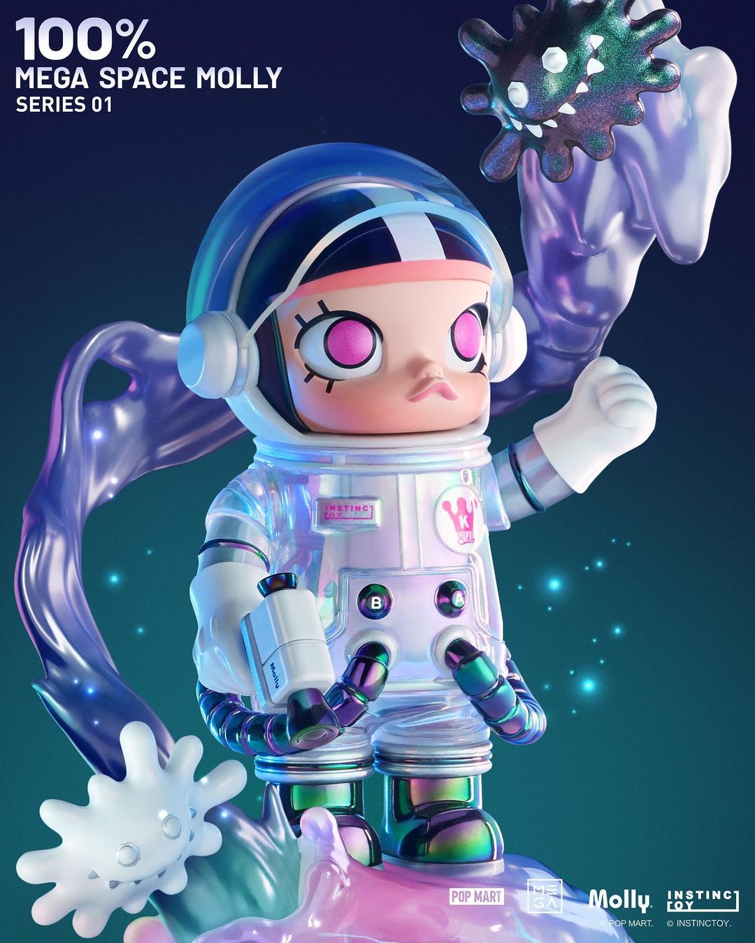 POP MART MEGA Collection 100% Space Molly Series 1