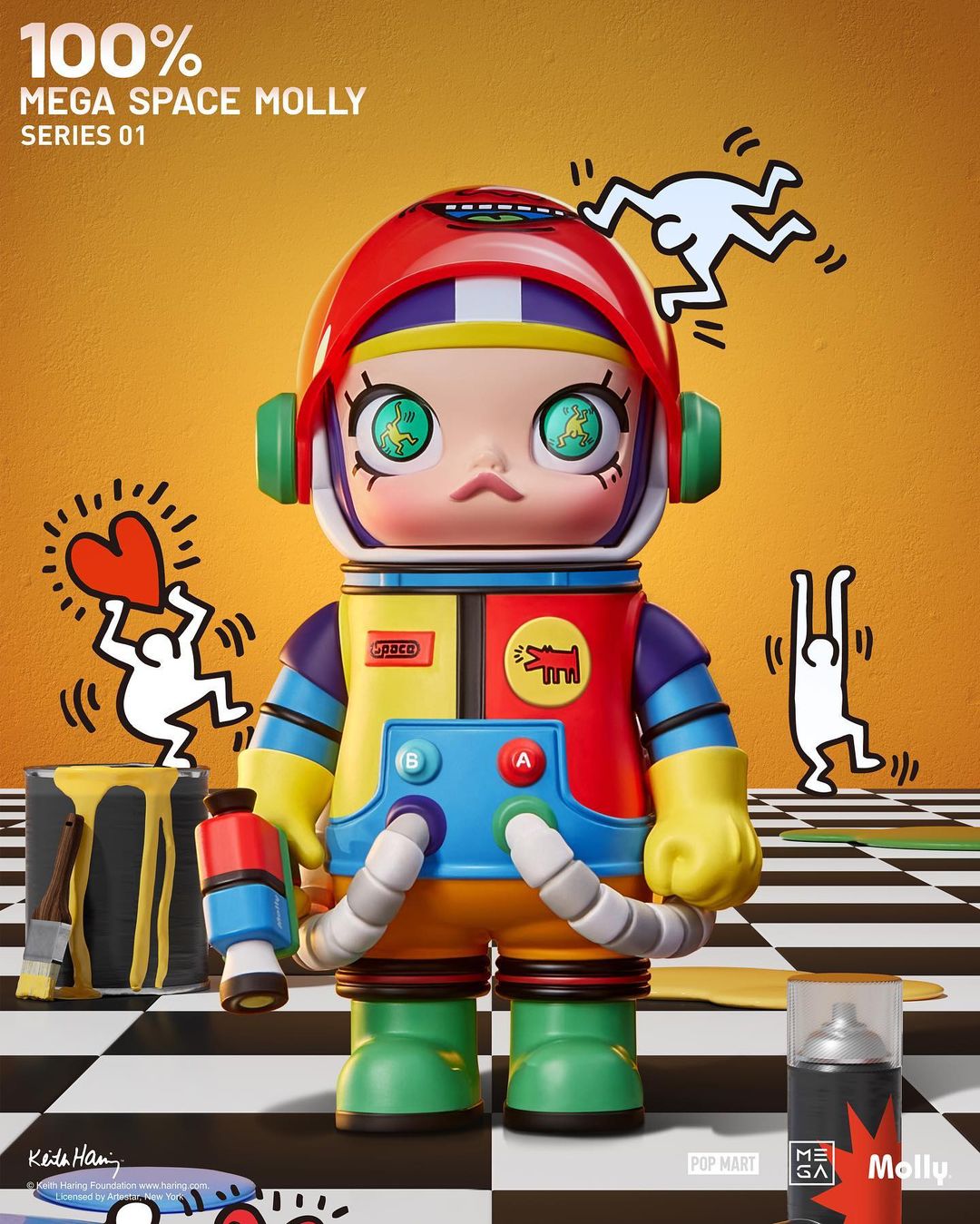 POP MART MEGA Collection 100% Space Molly Series 1