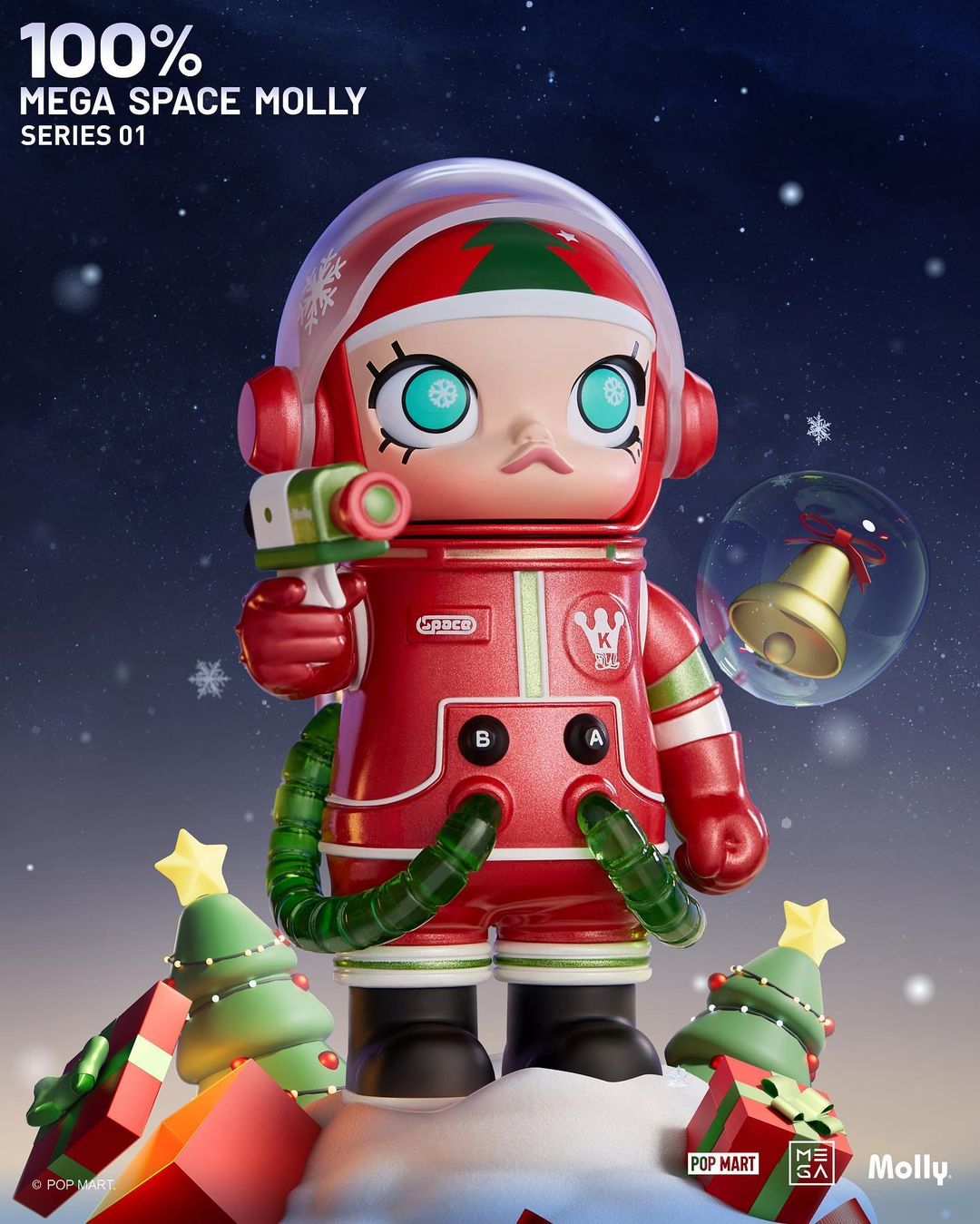 POP MART MEGA Collection 100% Space Molly Series 1