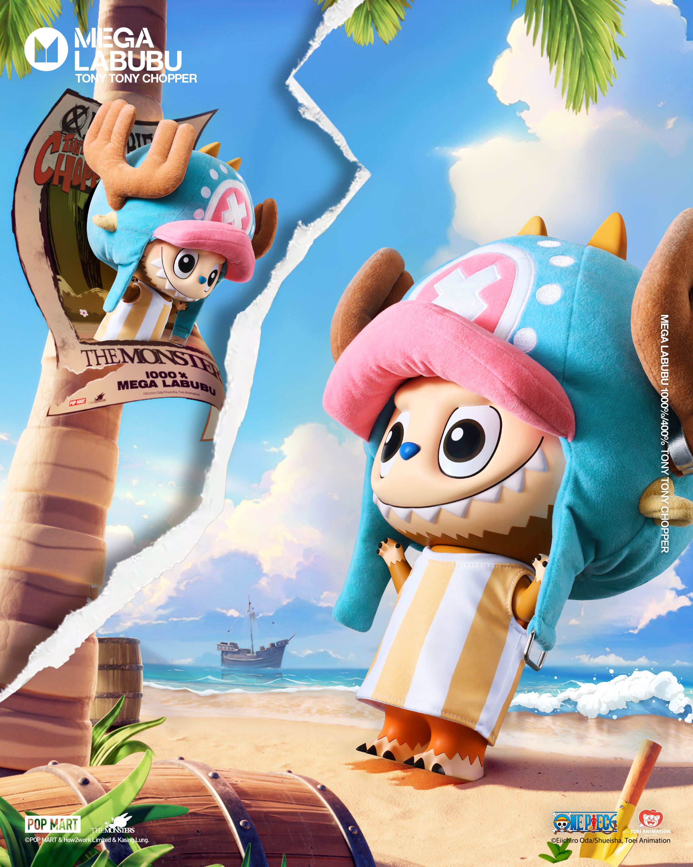 POP MART MEGA LABUBU 400% TONY TONY CHOPPER