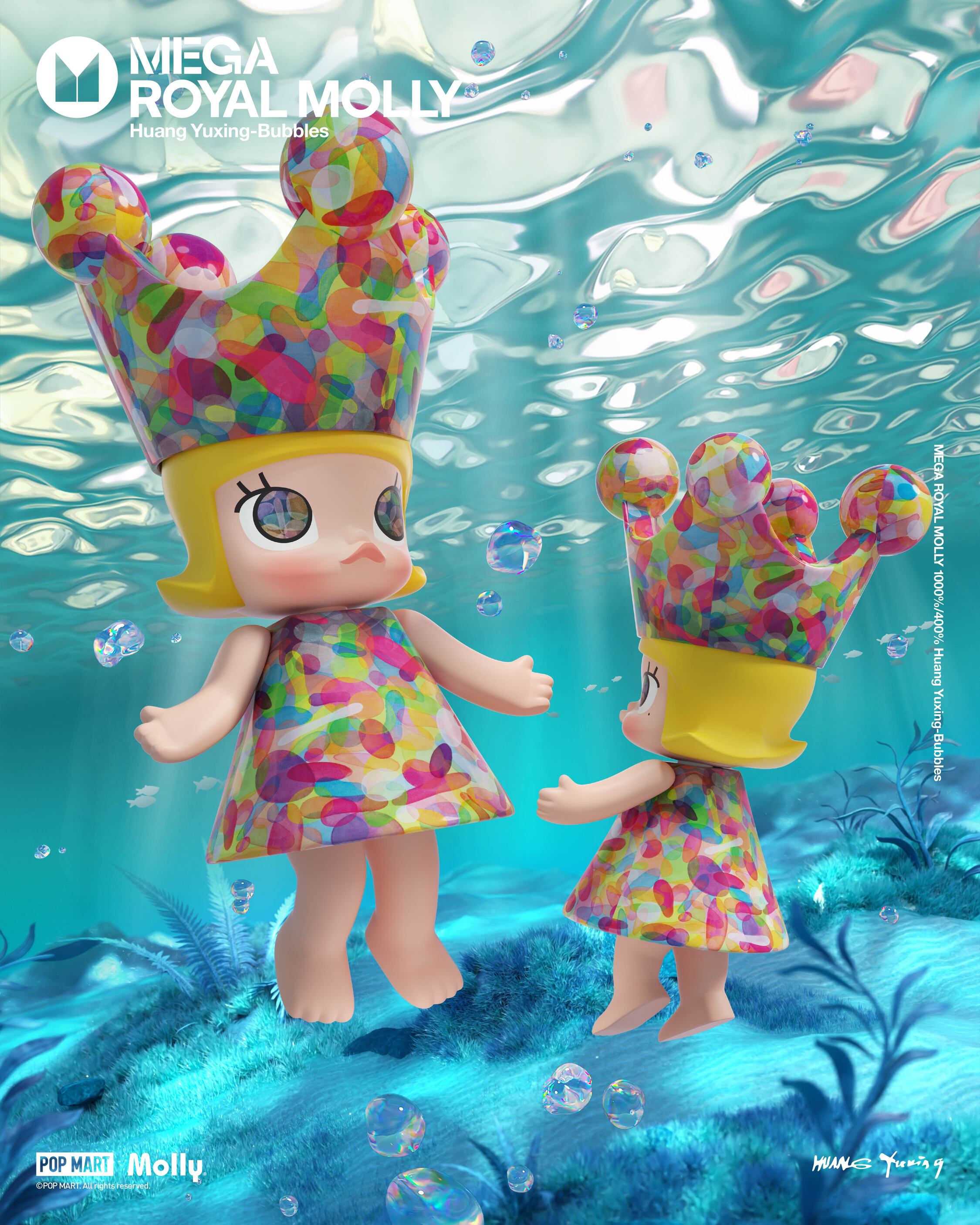 POP MART MEGA Royal Molly 400% DIDI-to Love 15.15in/38.5cm Figurine, Toys for Mordern Home Décor, Collectible Art Toy