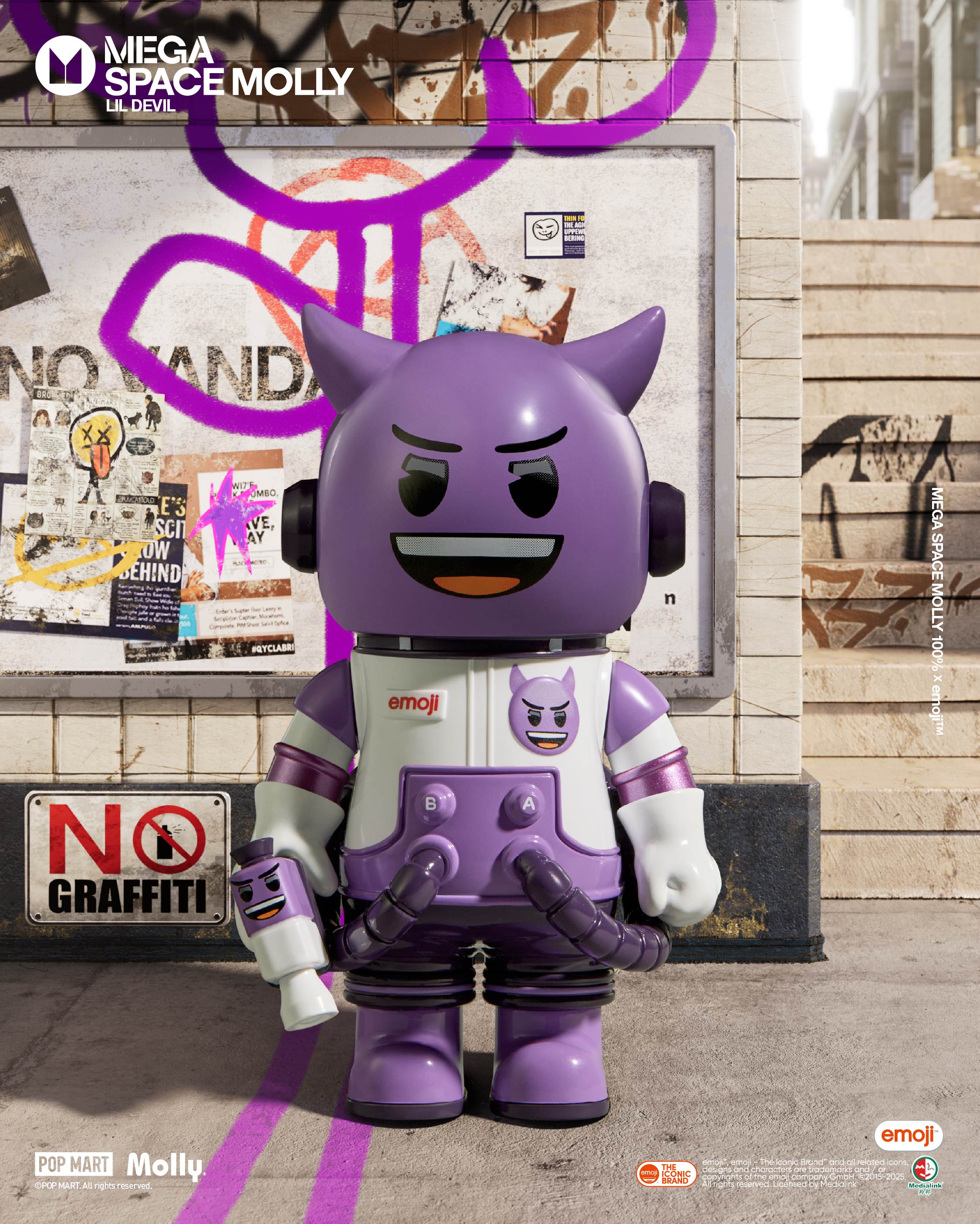 POP MART MEGA SPACE MOLLY 100% × emoji™ Series
