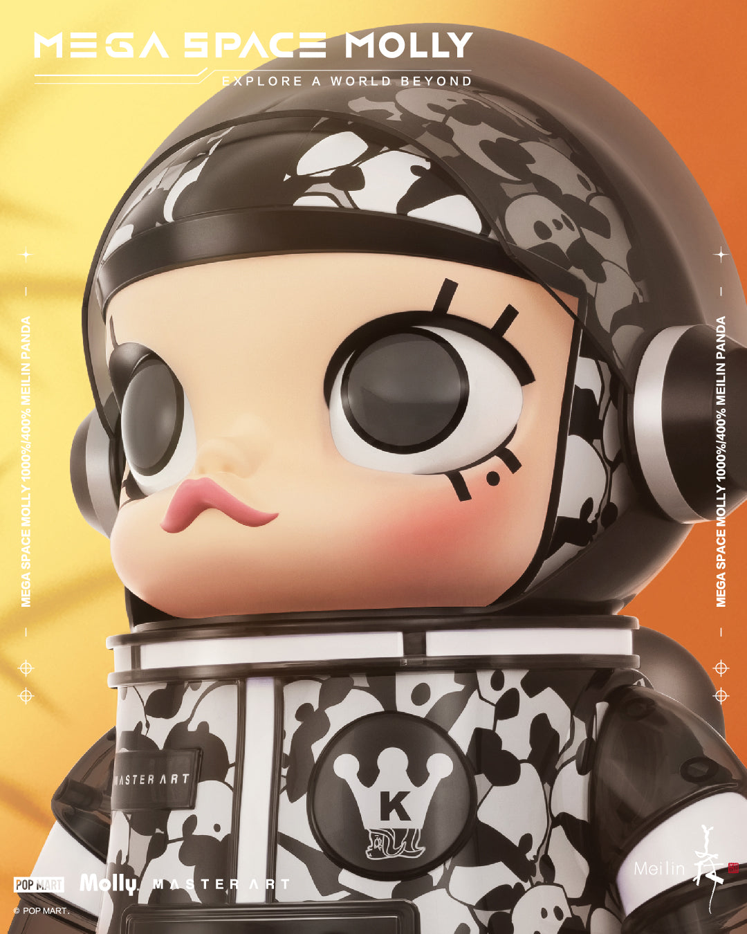 POP MART MEGA Space Molly 1000% Meilin Panda