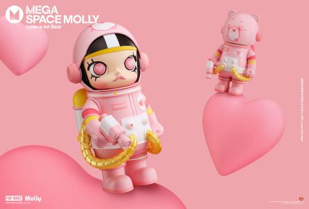 POP MART MEGA SPACE MOLLY 400%+100% Love-a-lot Bear