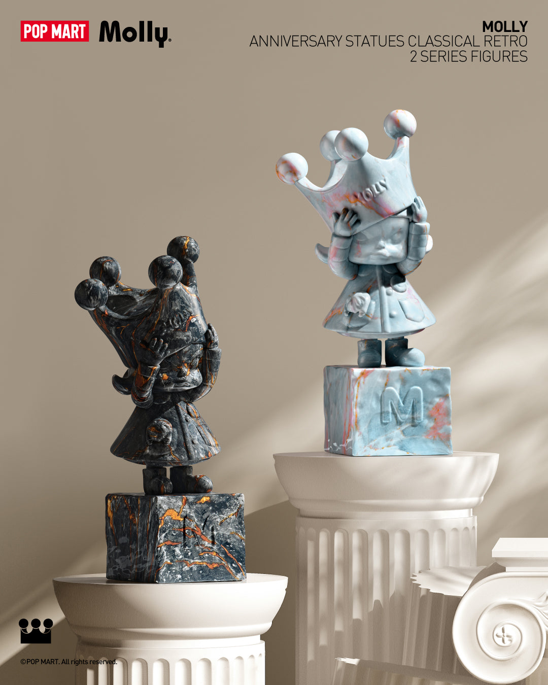 POP MART MOLLY Anniversary Statues Classical Retro 2 Series Figures