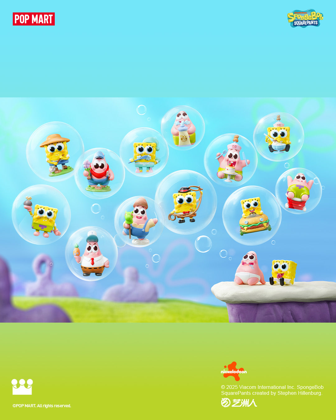 POP MART Figurine Spongebob Best Friends Series - 1PC Figurine à Collectionner Pop Mart, Cadeau Créatif Pour Fans