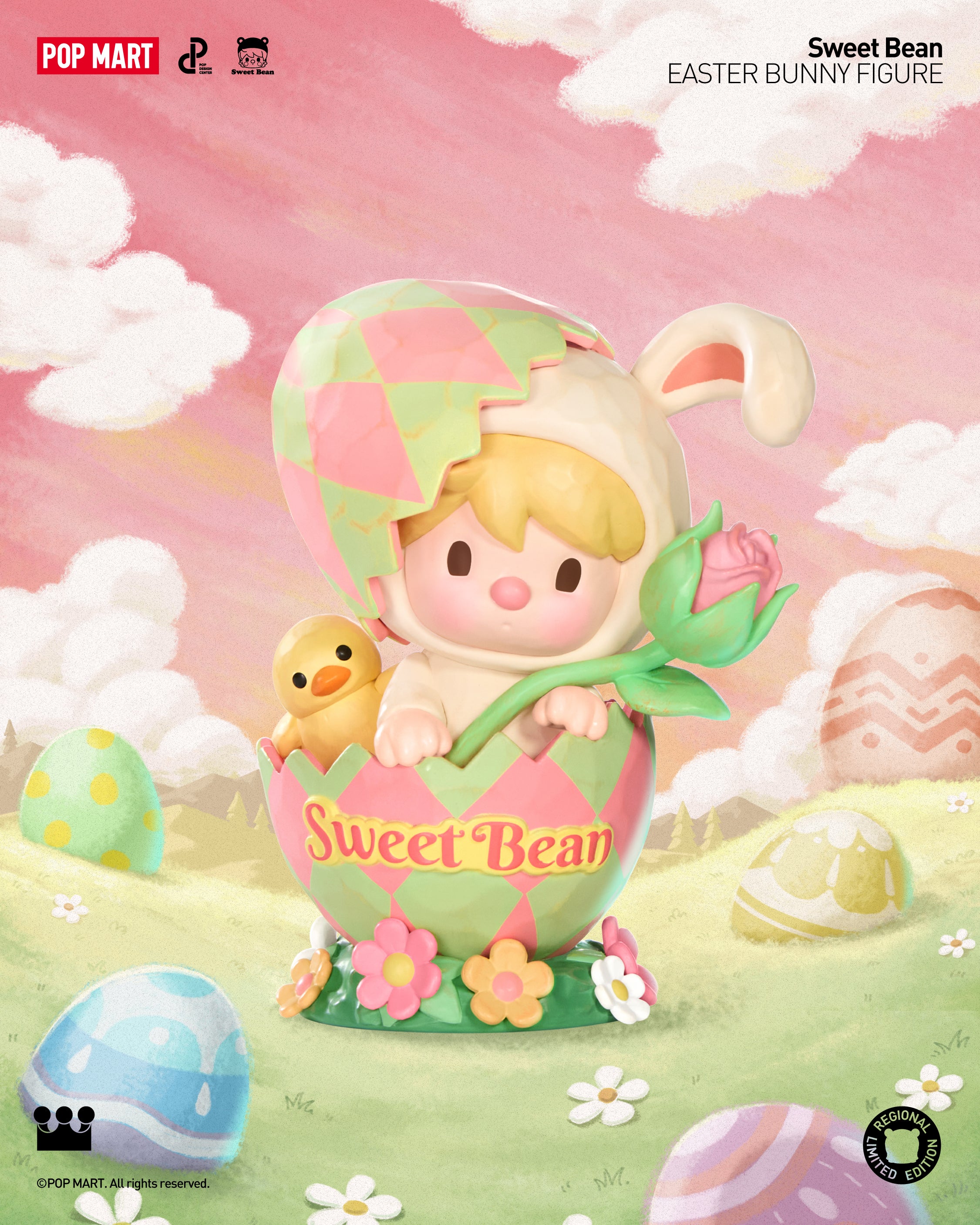 POP MART Sweet Bean Easter Bunny Figure