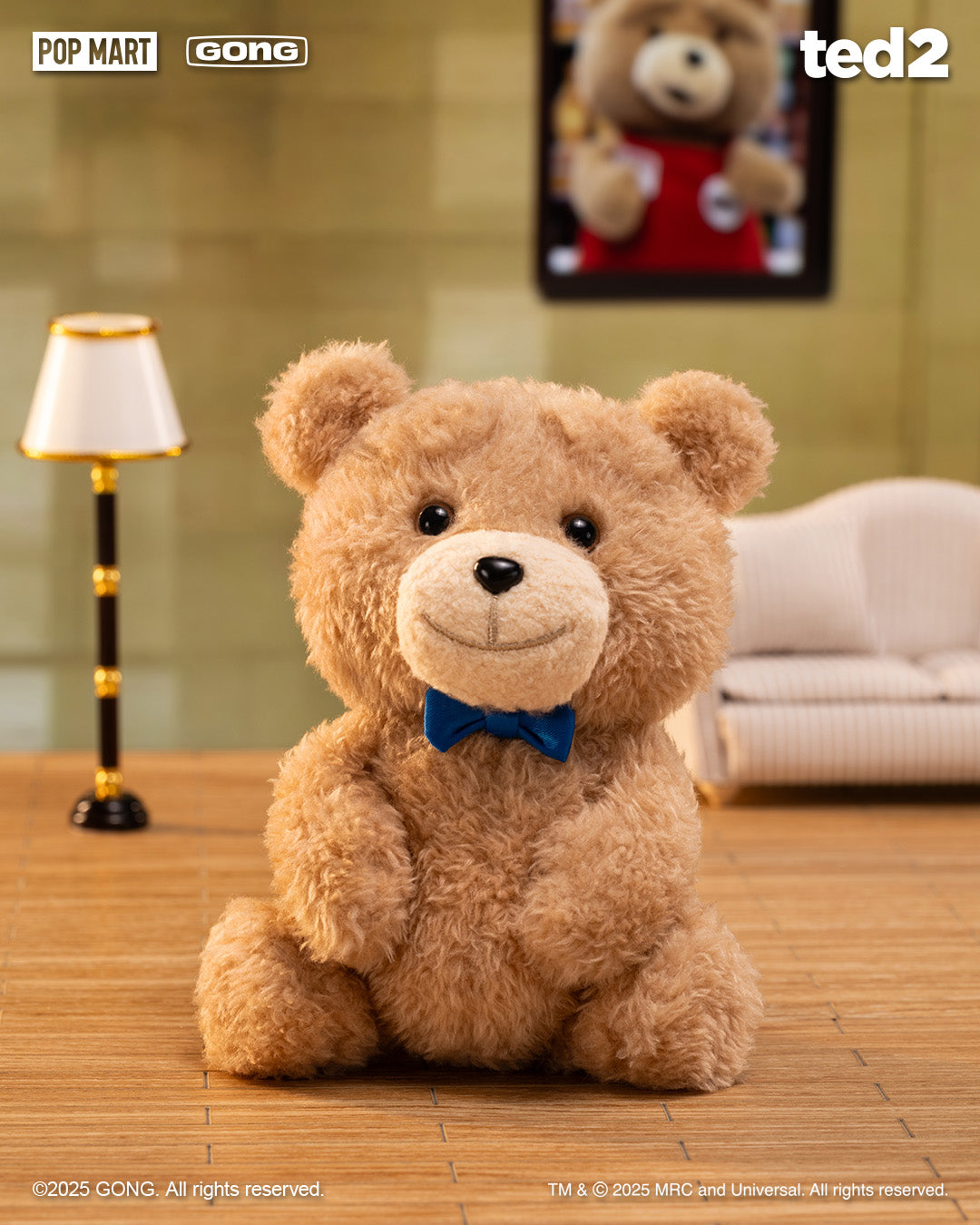 POP MART Ted2 Teddy Bear Action Plush Pendant