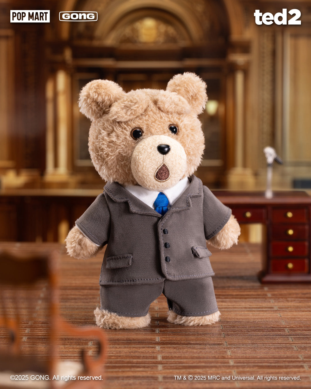 POP MART Ted2 Teddy Bear Action Plush Pendant