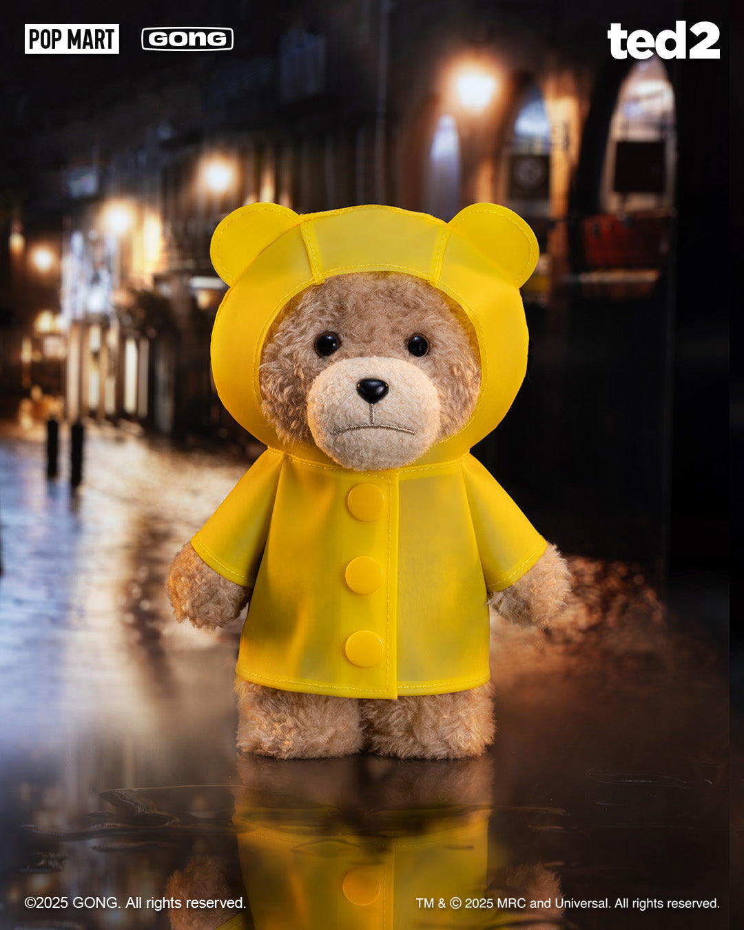 POP MART Ted2 Teddy Bear Action Plush Pendant