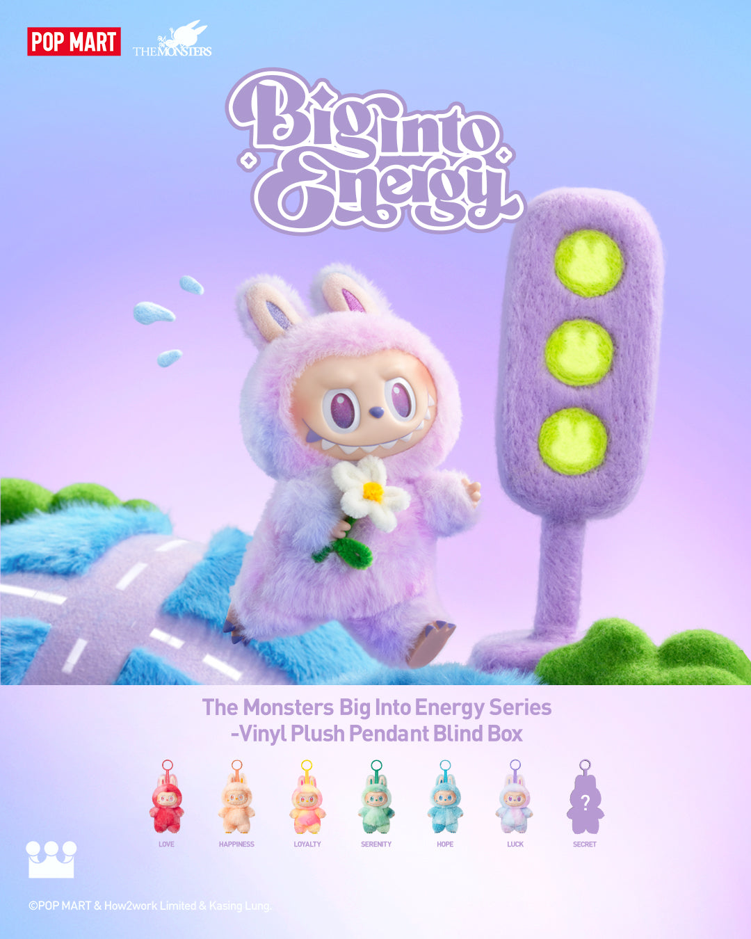 POP MART THE MONSTERS Big into Energy Series-Vinyl Plush Pendant Blind Box