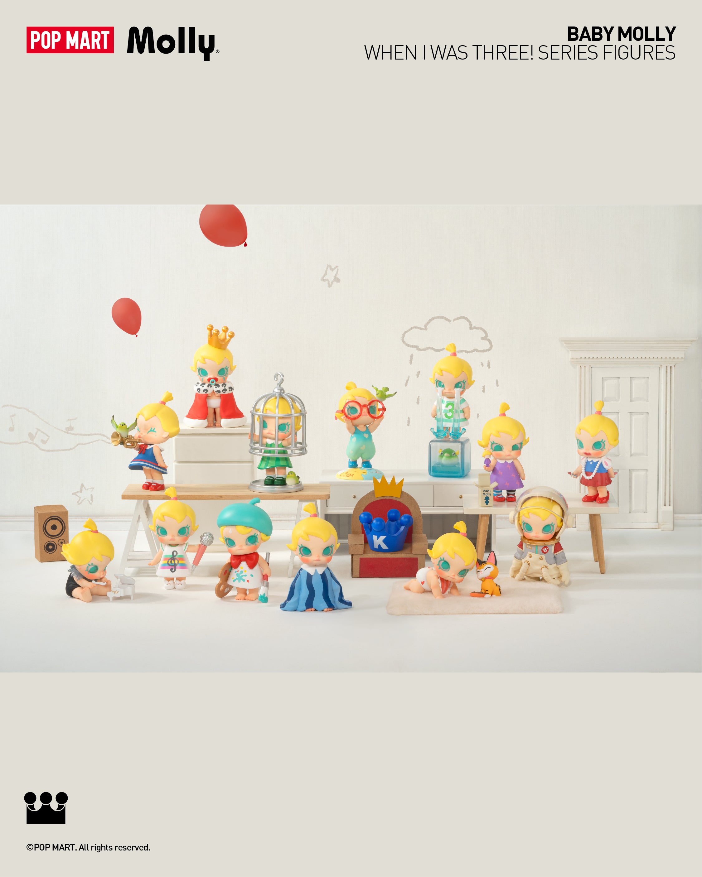 POP MART Baby Molly When I was Three! Series Figures